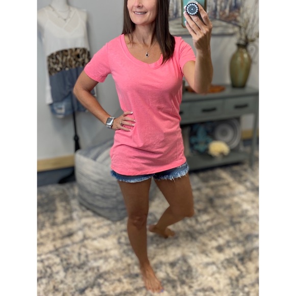 ❤️🔥Loose Floaty Boyfriend Melange Neon Pink 1318 - Picture 4 of 8